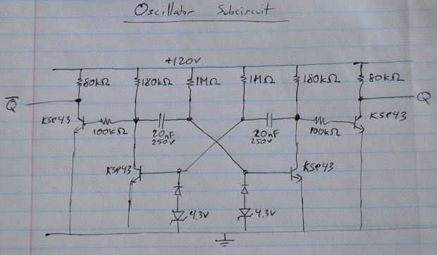 schematic of my Oscillator circuit